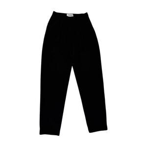 Vintage Antonella Preve Black Pants Size M Pleated Front‎ Pockets Knit